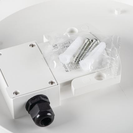 Plafón LED técnico con sensor de movimiento IPER LED/10W/230V IK10 IP65 redondeado blanco