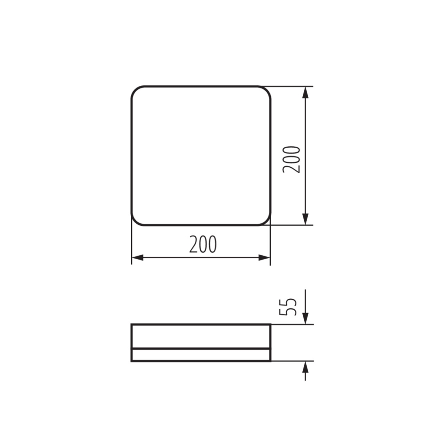 Plafón LED técnico con sensor de movimiento IPER LED/19W/230V IK10 IP65 cuadrado blanco