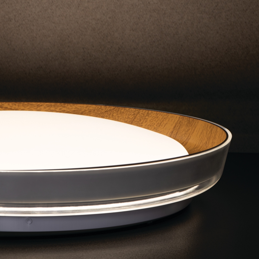 Plafón LED NIFU LED/17,8W/230V diá. 43 cm blanco/marrón
