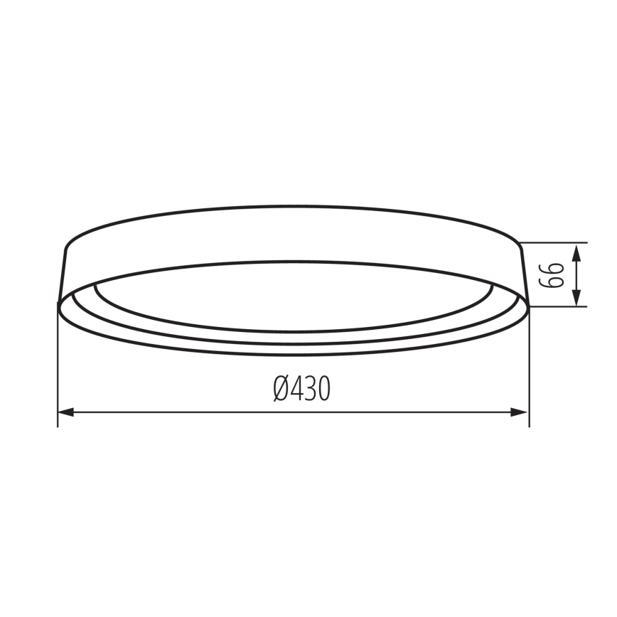 Plafón LED NIFU LED/17,8W/230V diá. 43 cm blanco