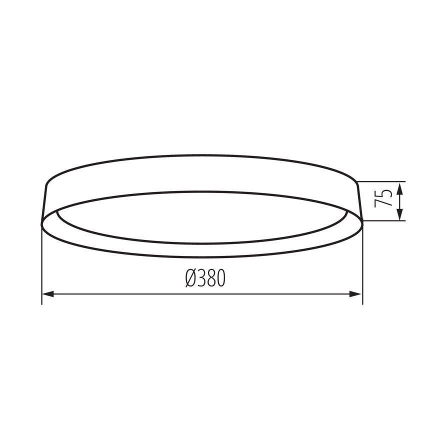 Plafón LED SOLN LED/17,5W/230V diá. 38 cm blanco/dorado