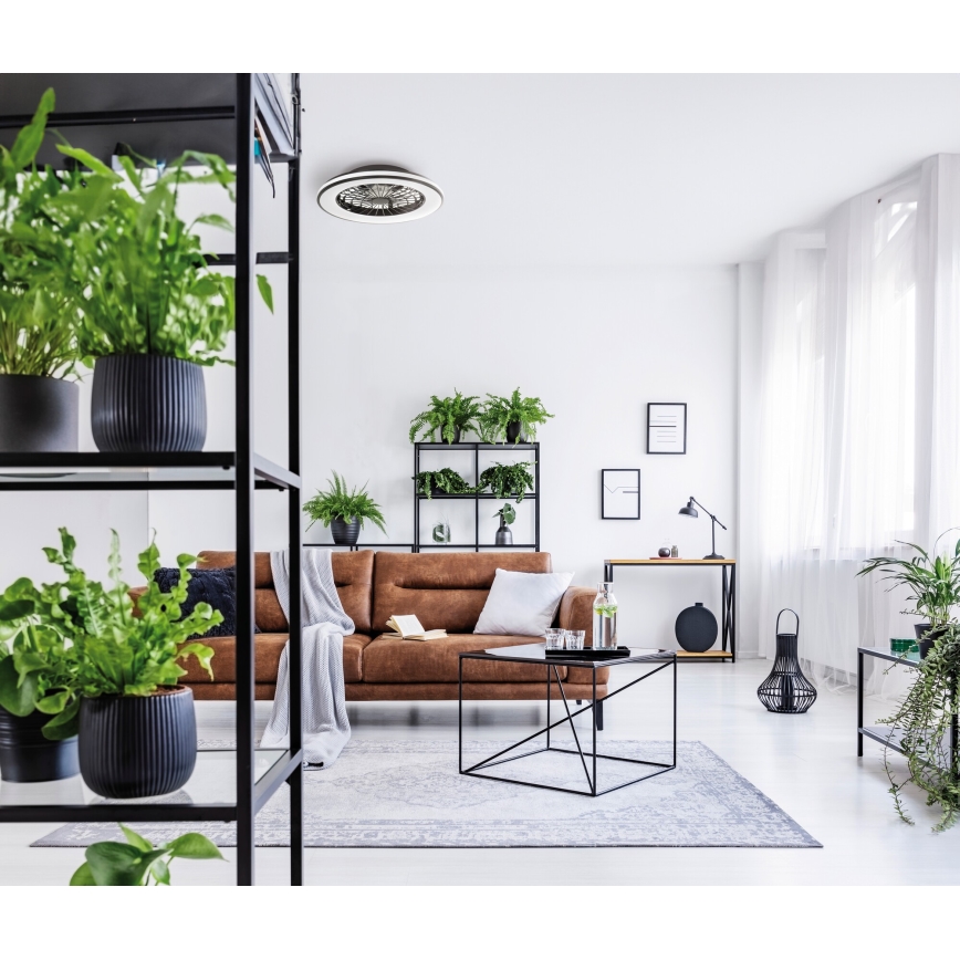 Plafón LED regulable con ventilador PLAVE LED/48W/230V 3000/4000/6500K + control remoto