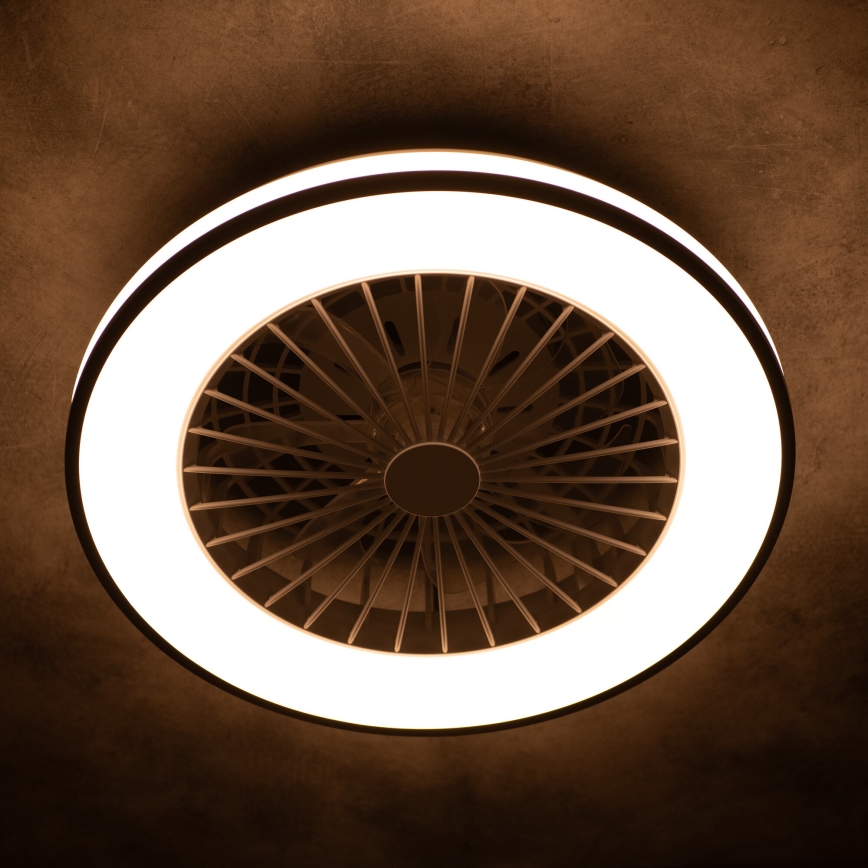 Plafón LED regulable con ventilador PLAVE LED/48W/230V 3000/4000/6500K + control remoto
