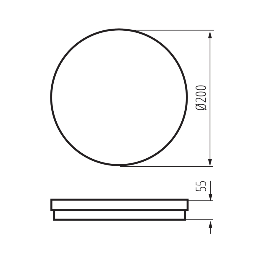 Plafón LED de exterior BENO ECO LED/20W/230V 3000/4000/6500K diá. 20 cm IP65 blanco
