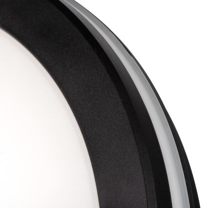 Plafón LED de exterior BENO ECO LED/20W/230V 3000/4000/6500K diá. 20 cm IP65 negro