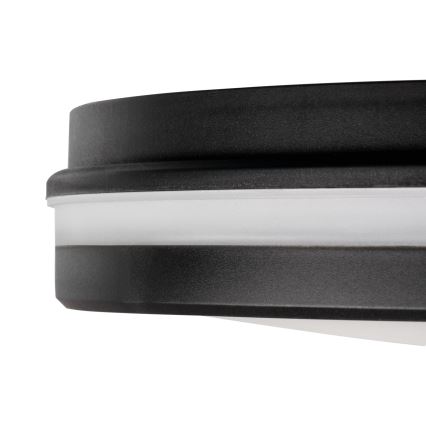 Plafón LED de exterior BENO ECO LED/20W/230V 3000/4000/6500K diá. 20 cm IP65 negro