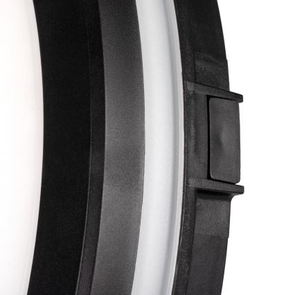 Plafón LED de exterior BENO ECO LED/20W/230V 3000/4000/6500K diá. 20 cm IP65 negro