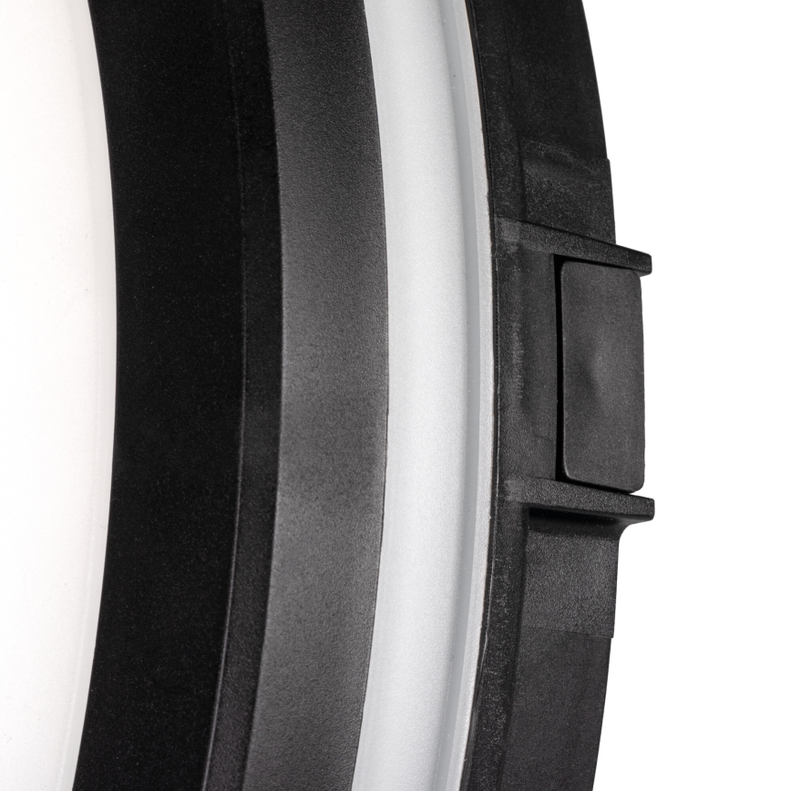 Plafón LED de exterior BENO ECO LED/20W/230V 3000/4000/6500K diá. 20 cm IP65 negro