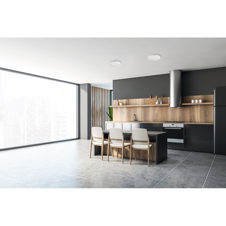 Plafón LED de exterior BENO ECO LED/40W/230V 3000/4000/6500K diá. 40 cm IP65 blanco