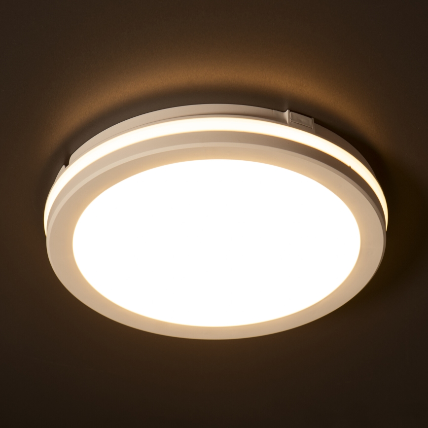 Plafón LED de exterior BENO ECO LED/40W/230V 3000/4000/6500K diá. 40 cm IP65 blanco