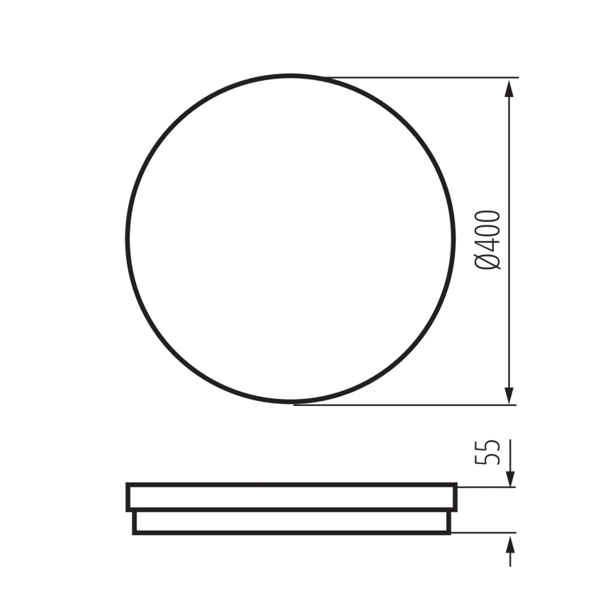 Plafón LED de exterior BENO ECO LED/40W/230V 3000/4000/6500K diá. 40 cm IP65 blanco