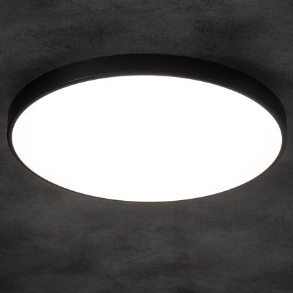 Plafón LED regulable PLAFON LED/20W/230V 3000-6500K Wi-Fi negro