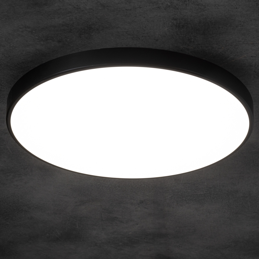 Plafón LED regulable PLAFON LED/20W/230V 3000-6500K Wi-Fi negro