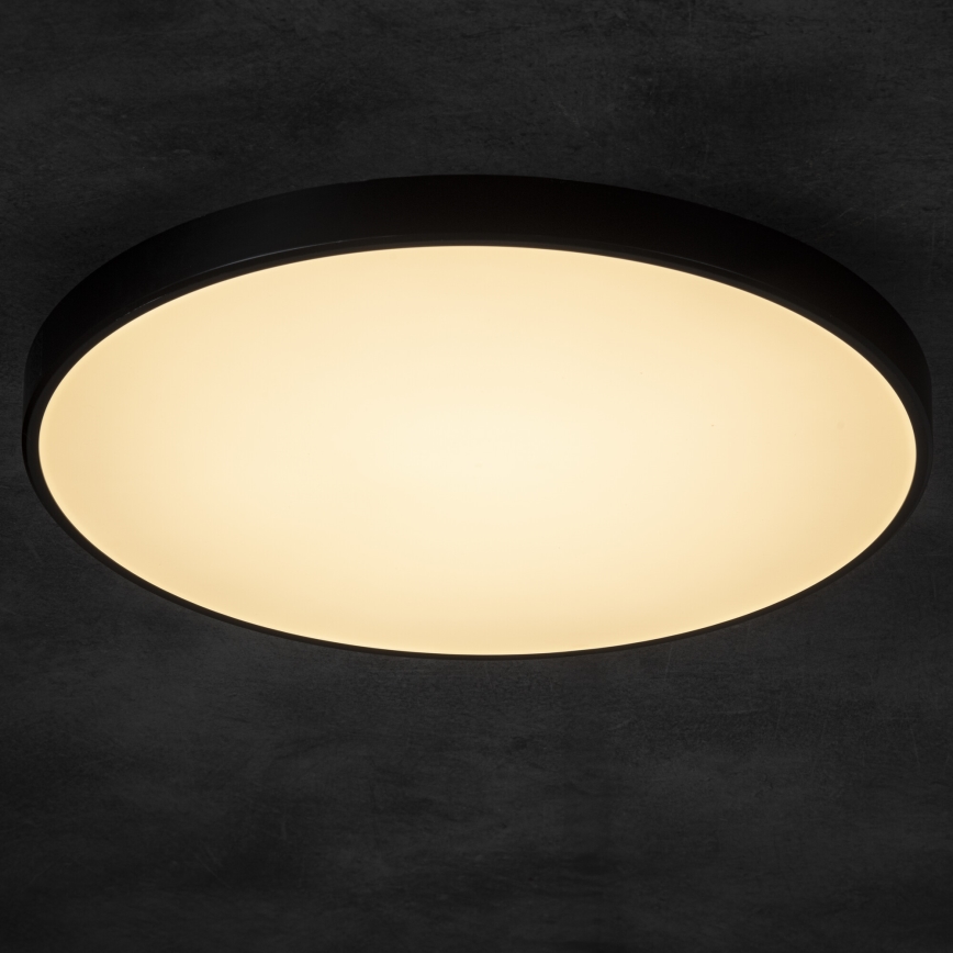 Plafón LED regulable PLAFON LED/20W/230V 3000-6500K Wi-Fi negro