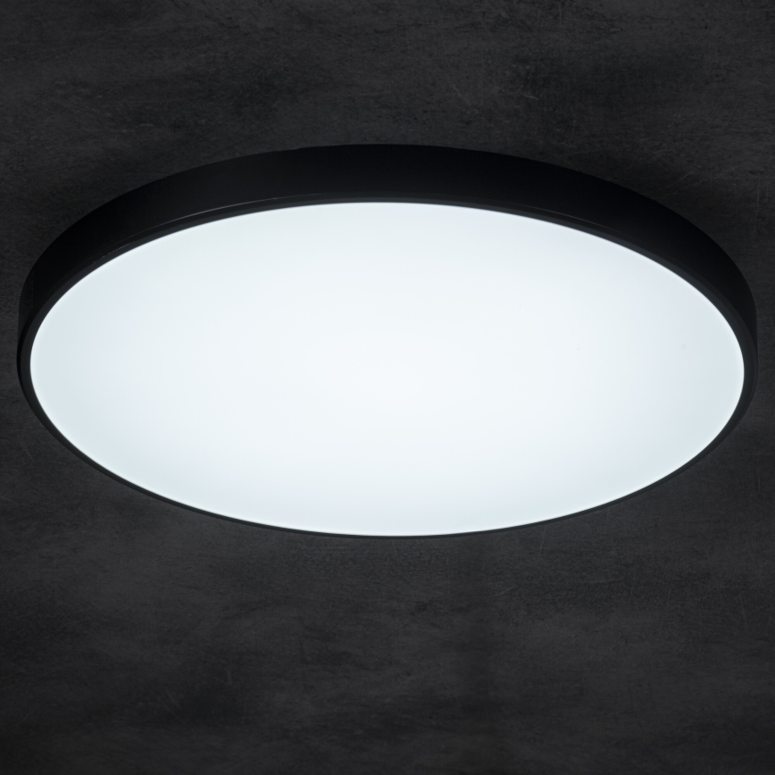 Plafón LED regulable PLAFON LED/20W/230V 3000-6500K Wi-Fi negro