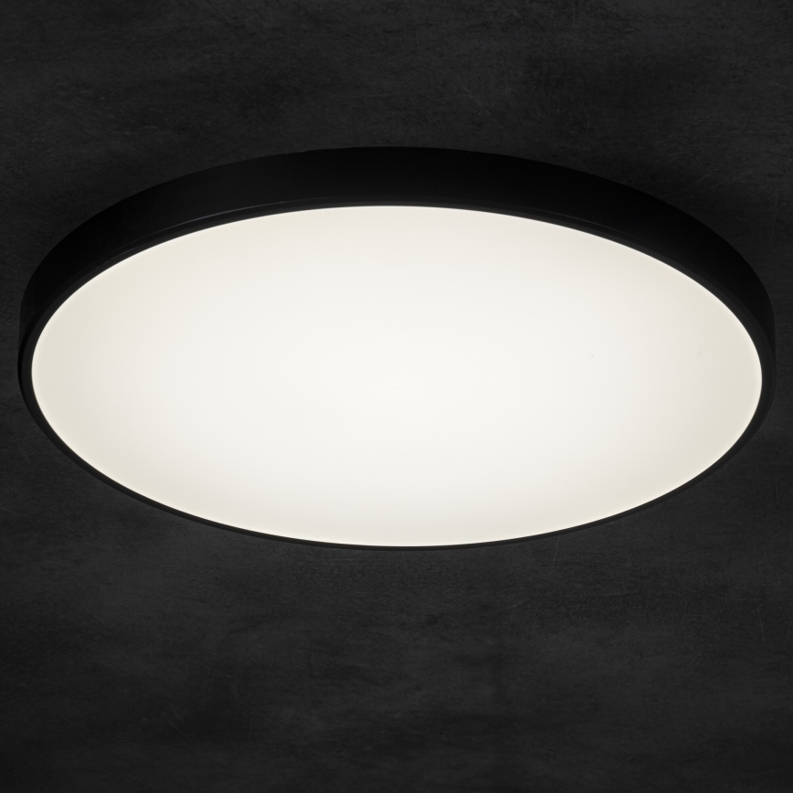 Plafón LED regulable PLAFON LED/20W/230V 3000-6500K Wi-Fi negro