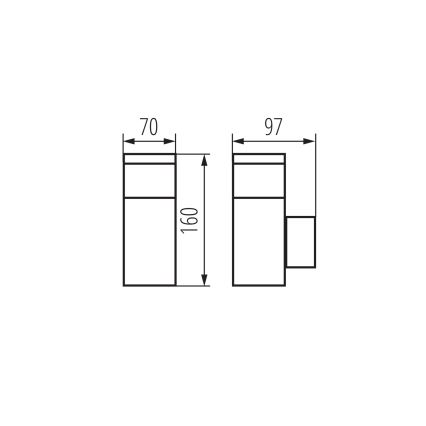 Aplique de exterior DASTEN 1xG9/11W/230V IP44 negro