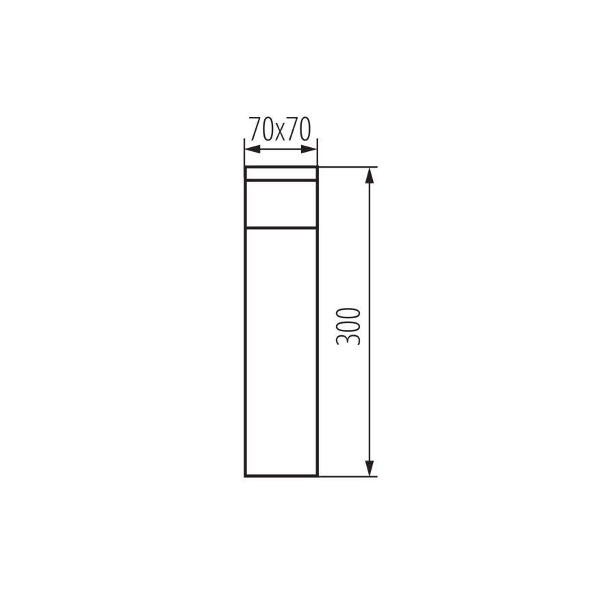 Lámpara de exterior DASTEN 1xG9/11W/230V 30 cm IP44 negro