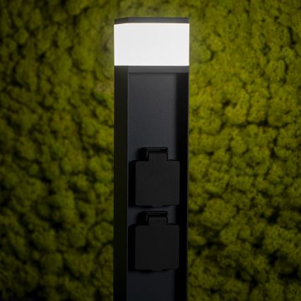 Lámpara de exterior con 2 enchufes DASTEN 1xG9/11W/230V 30 cm IP44 negro