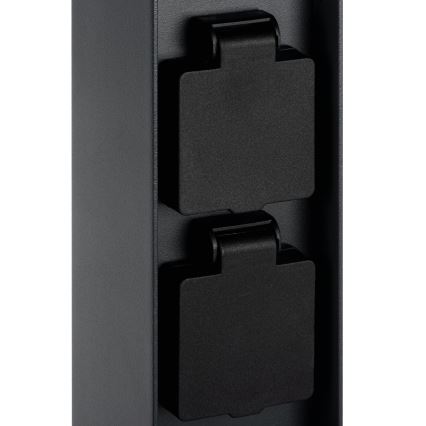 Lámpara de exterior con 2 enchufes DASTEN 1xG9/11W/230V 30 cm IP44 negro