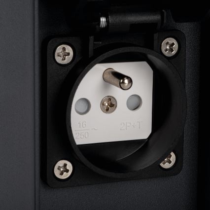 Lámpara de exterior con 2 enchufes DASTEN 1xG9/11W/230V 30 cm IP44 negro