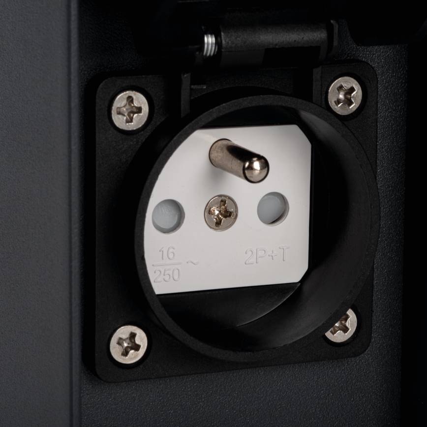 Lámpara de exterior con 2 enchufes DASTEN 1xG9/11W/230V 30 cm IP44 negro