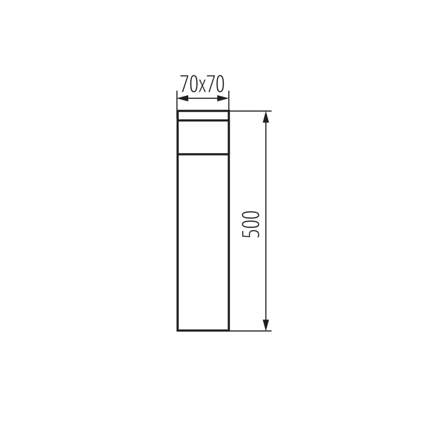 Lámpara de exterior DASTEN 1xG9/11W/230V 50 cm IP44 negro
