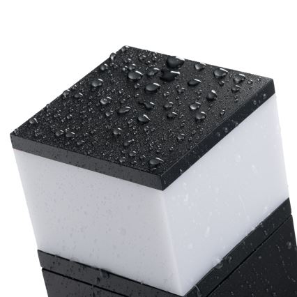 Lámpara de exterior con 2 enchufes DASTEN 1xG9/11W/230V 50 cm IP44 negro