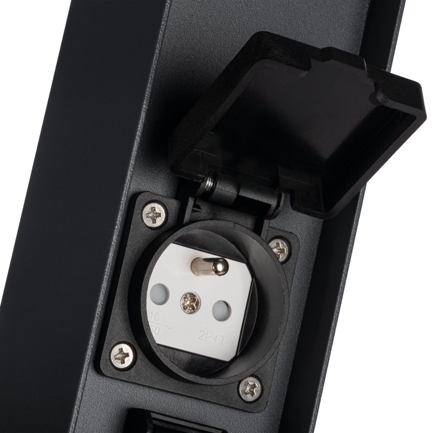 Lámpara de exterior con 2 enchufes DASTEN 1xG9/11W/230V 50 cm IP44 negro