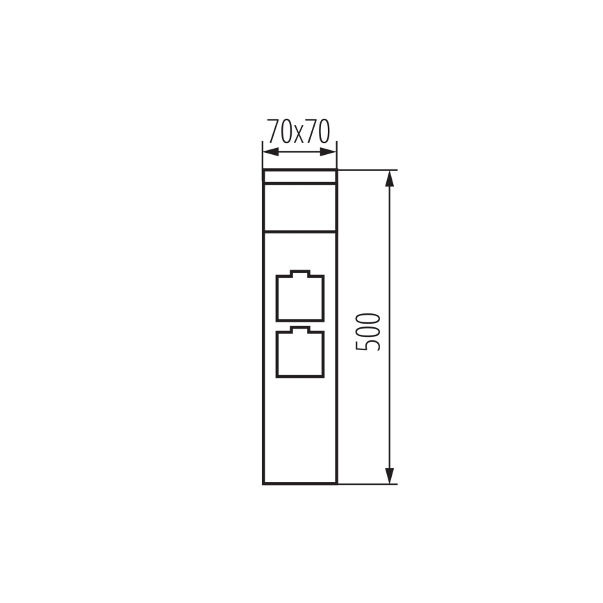 Lámpara de exterior con 2 enchufes DASTEN 1xG9/11W/230V 50 cm IP44 negro