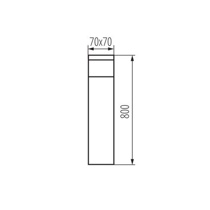 Lámpara de exterior DASTEN 1xG9/11W/230V 80 cm IP44 negro