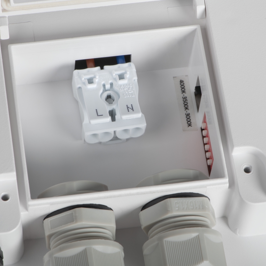Plafón LED de exterior con sensor de movimiento BENO LED/12/18W/230V 3000/3500/4000K IP65 blanco cuadrado