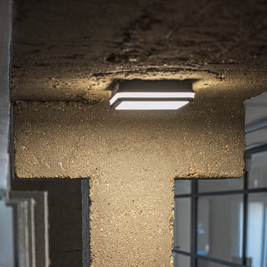 Plafón LED de exterior con sensor de movimiento BENO LED/24/30W/230V 3000/3500/4000K IP65 antracita cuadrado