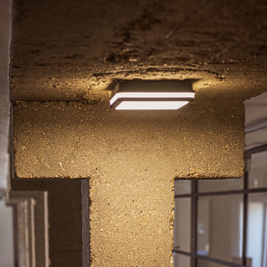 Plafón LED de exterior con sensor de movimiento BENO LED/24/30W/230V 3000/3500/4000K IP65 antracita cuadrado