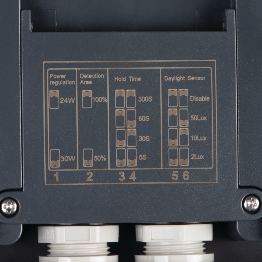 Plafón LED de exterior con sensor de movimiento BENO LED/24/30W/230V 3000/3500/4000K IP65 antracita cuadrado