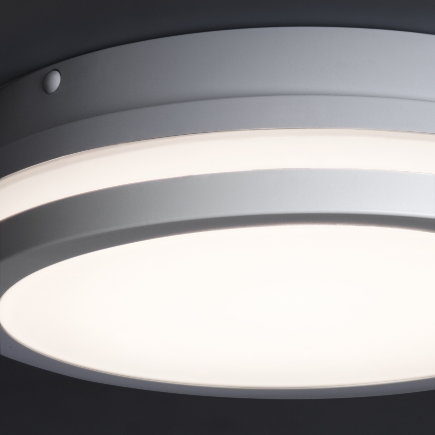 Plafón LED de exterior con sensor de movimiento BENO LED/24/30W/230V 3000/3500/4000K IP65 blanco redondeado