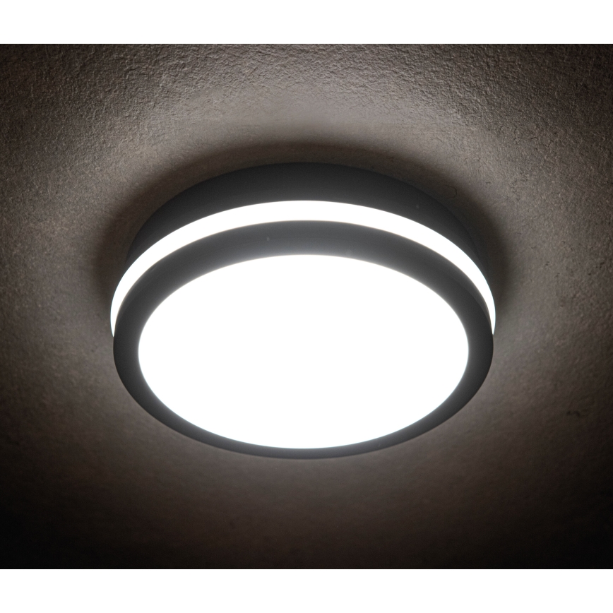 Plafón LED de exterior BENO LED/12/18W/230V 3000/3500/4000K IP65 antracita redondeado