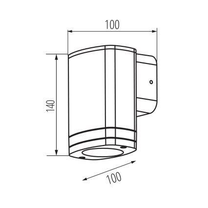 Aplique de exterior ZEVI 1xGU10/10W/230V IP54 antracita