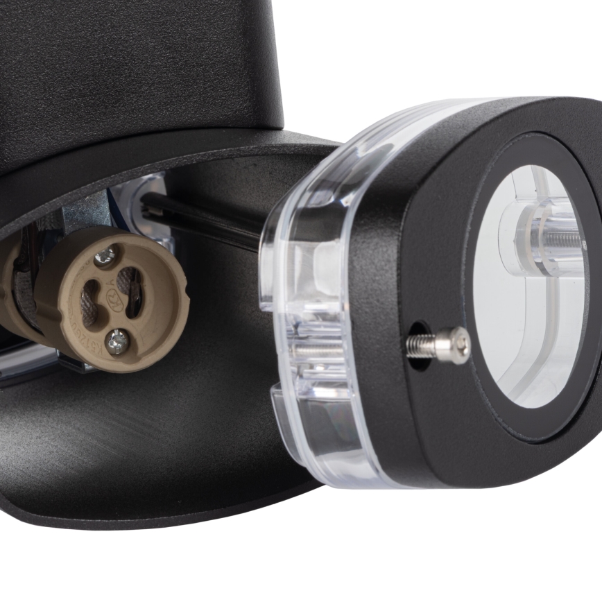 Aplique de exterior ZEVI 2xGU10/10W/230V IP54 negro