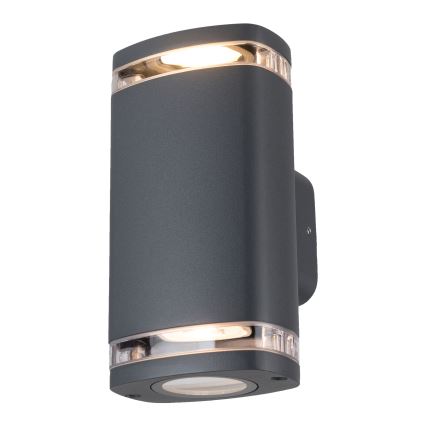 Aplique de exterior ZEVI 2xGU10/10W/230V IP54 antracita