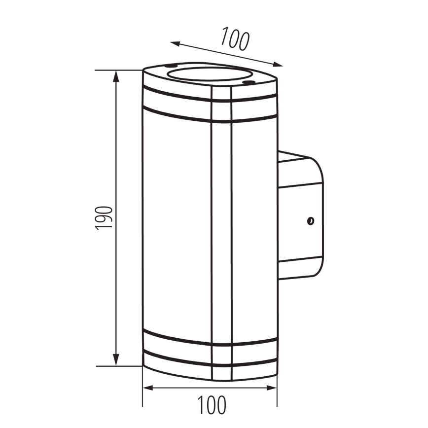 Aplique de exterior ZEVI 2xGU10/10W/230V IP54 antracita