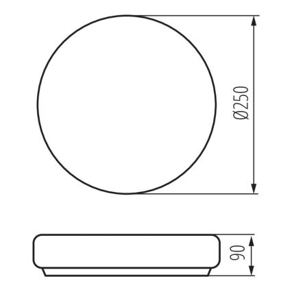 Plafón de baño PERAZ 1xE27/15W/230V 25 cm de diámetro IP44