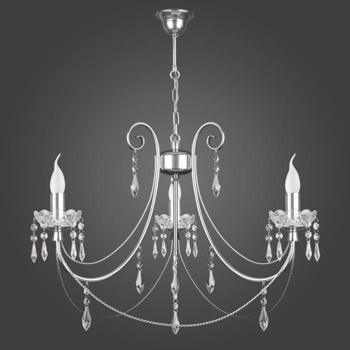 Kemar KN/3/CR - Lámpara colgante CRISTAL 3xE14/60W/230V