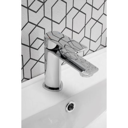 KFA Armatura 4422-815-00 - Grifo de lavabo + desagüe con rebosadero AGAT 15,2 cm cromo brillante