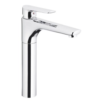 KFA Armatura 5022-712-00 - Grifo de lavabo + desagüe con rebosadero TANZANIT 28,4 cm cromo brillante