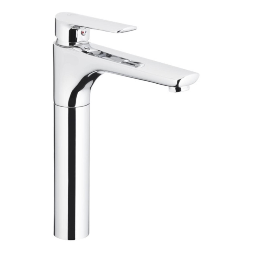 KFA Armatura 5022-712-00 - Grifo de lavabo + desagüe con rebosadero TANZANIT 28,4 cm cromo brillante