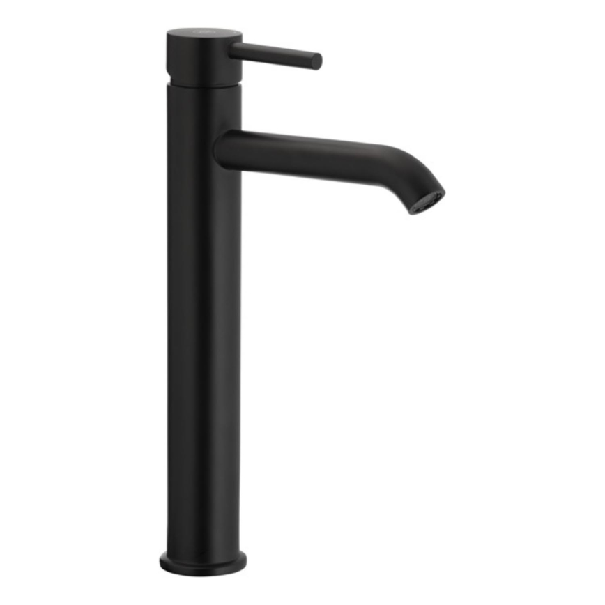 KFA Armatura 5032-612-81 - Grifo de lavabo + desagüe con rebosadero MOZA 33 cm mate negro