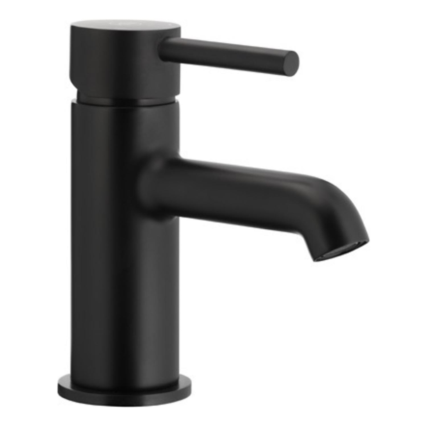 KFA Armatura 5032-815-81 - Grifo de lavabo + desagüe con rebosadero MOZA 15,2 cm mate negro