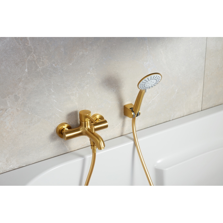 KFA Armatura 5034-010-31 - Grifo de bañera MOZA oro cepillado