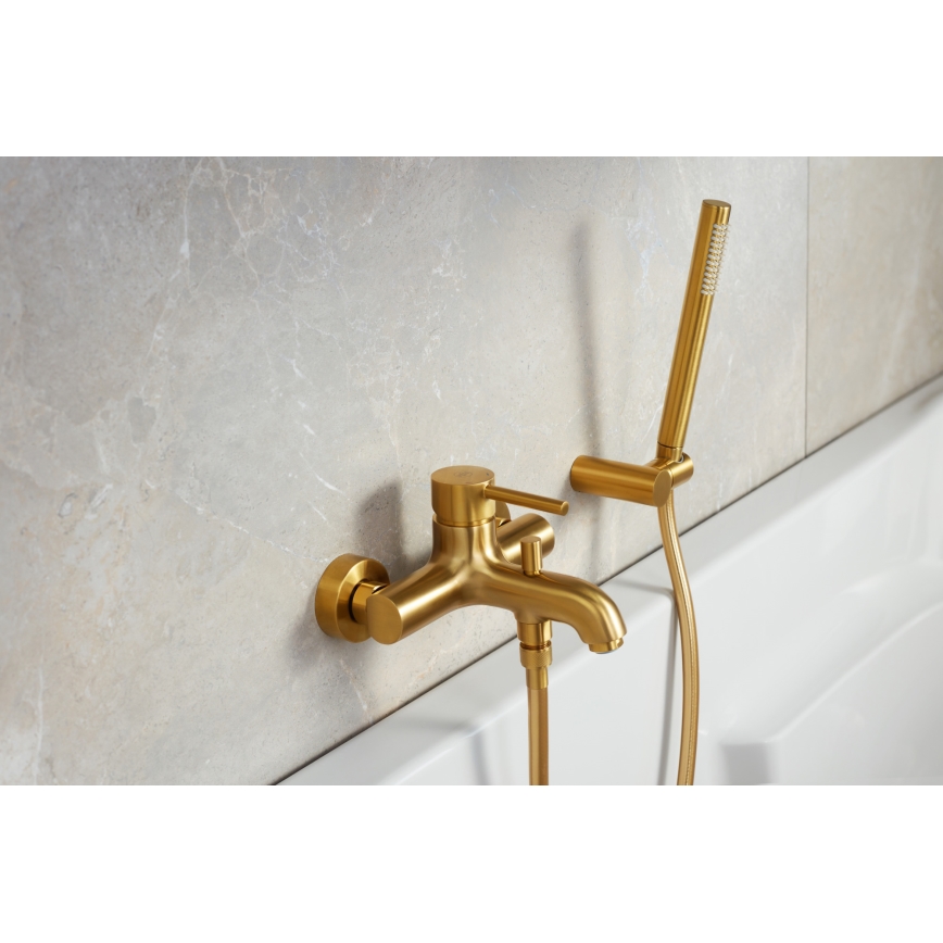 KFA Armatura 5034-010-31 - Grifo de bañera MOZA oro cepillado